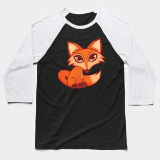 Cartoon Red Fox Baseball T-Shirt